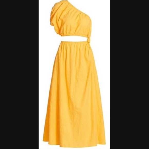 Farm Rio Yellow One-Shoulder Maxi Dress - Picture 3 of 4